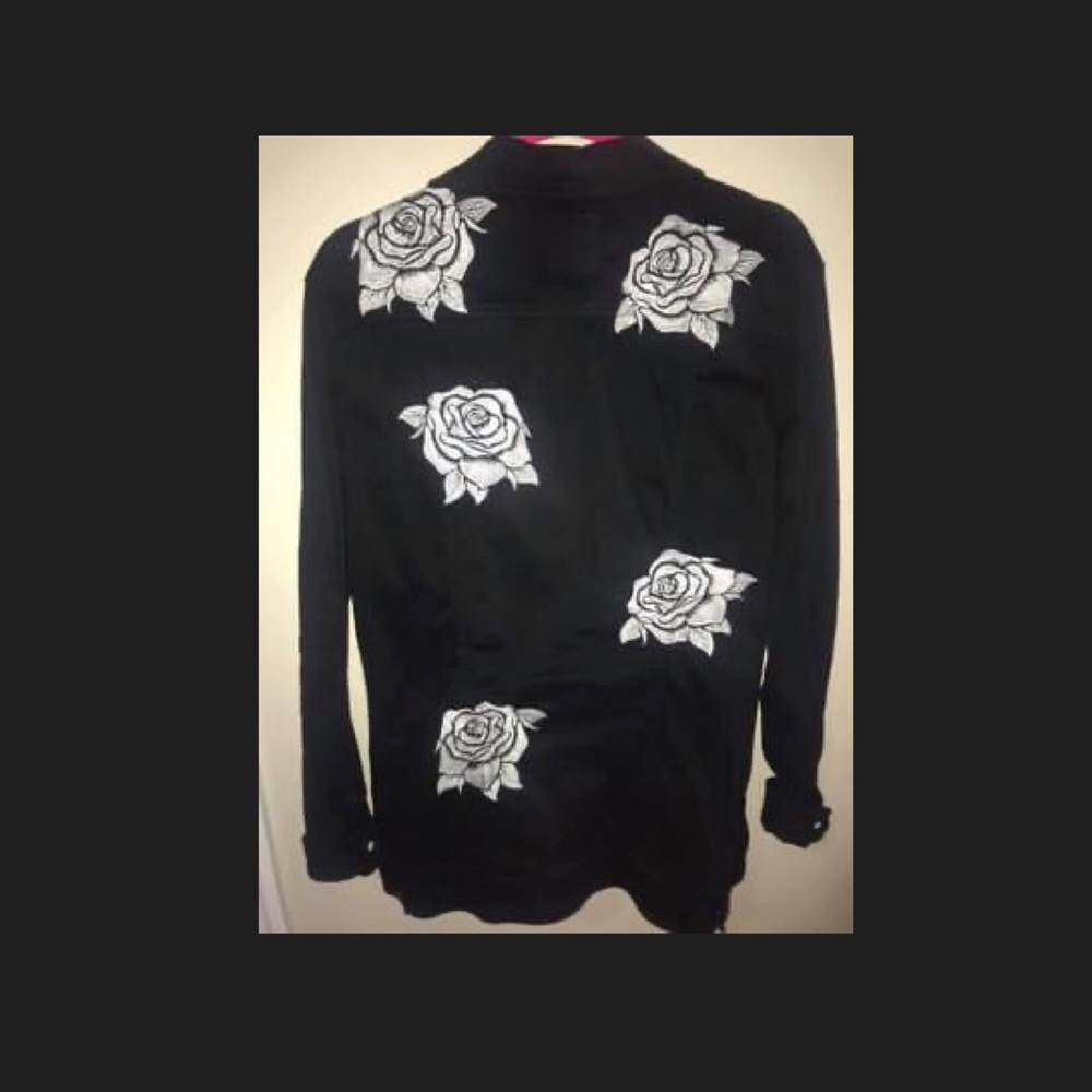 Large LuLaRoe Rose Jaxon Jean Jacket